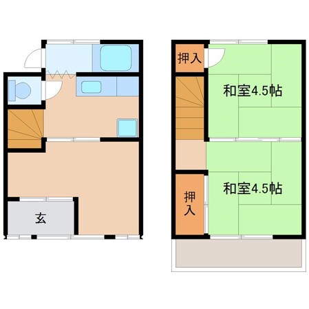 尼崎センタープール前駅 徒歩11分 1-2階の物件間取画像